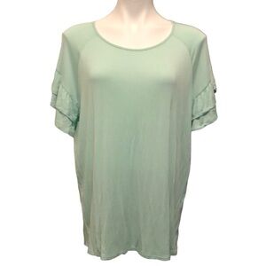 Derek Heart Ruffle Sleeve top